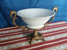 Antico Lavabo Catino Bronzo E Porcellana Ottocentesco Lavatoio 1800 Antiquariato