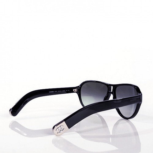 CHANEL - sunglasses - 5233 501/3C -  Black - Silver CoCo Chanel tips - Womens - Picture 3 of 6