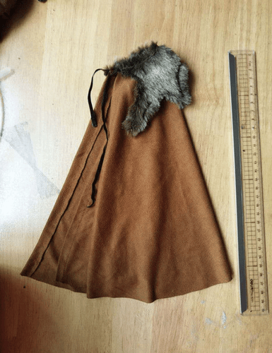 "Capa de general romano soldado antiguo con cuello de piel para figura de 12" de soldado antiguo con soldado antiguo - Imagen 2 de 3