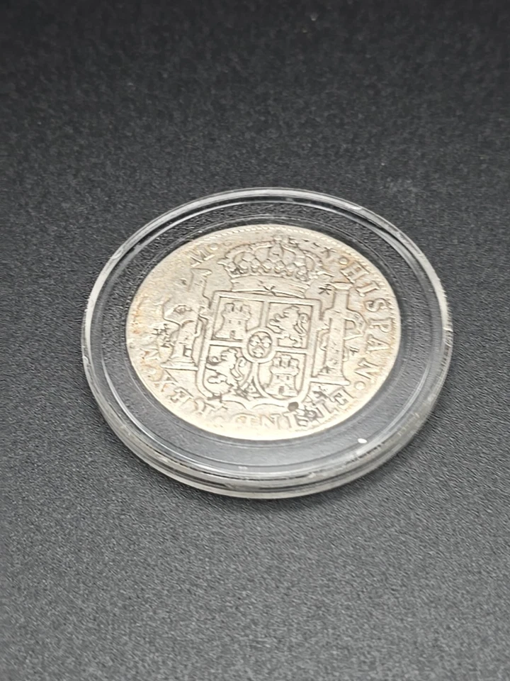 Mexico Spanish Colonial 8 Reales Carol Carolus IIII 1791 FM With Chopmarked. - Image 3 of 4