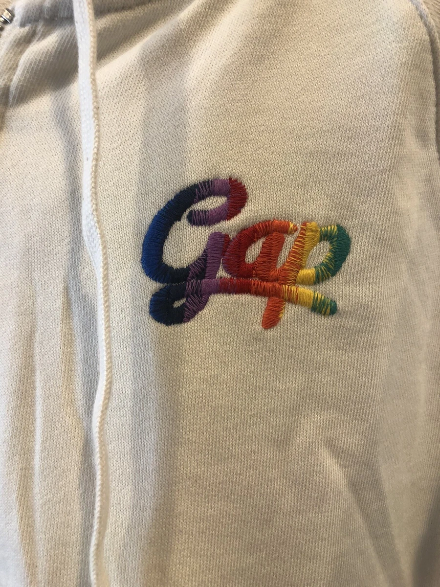 Gap Gay LGBTQ Pride Full Zip Hoodie Sweatshirt Rainbow Ladies