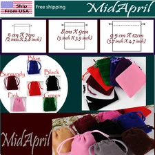  Wedding Party Bag Gift Small Velvet Jewelry Ring Pouch Drawstring small size