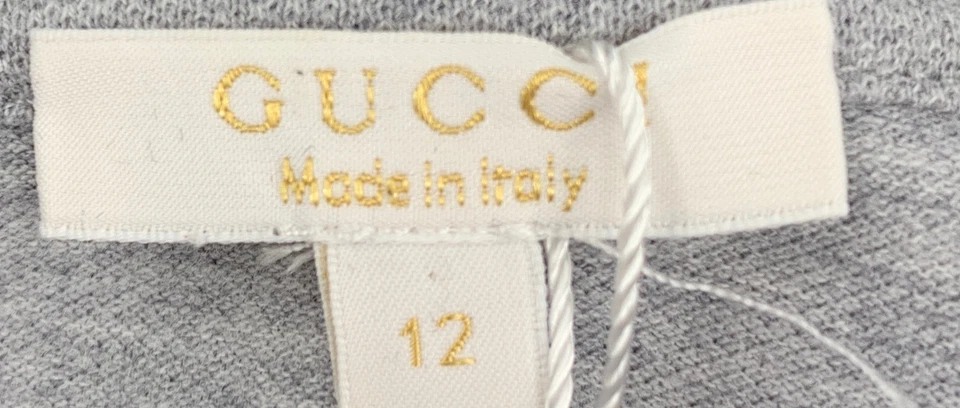Gucci Boys Gray Short Sleeve Polo Shirt sz 12y - Image 3 of 4