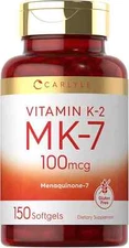 Vitamin K2 MK7 100 mcg | 150 Softgels | Non-GMO, Gluten Free Supplement