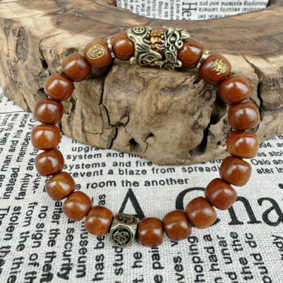 Thunder Ziziphus Wood Pixiu Bracelet Ziwei Talisman Unisex Jewelry