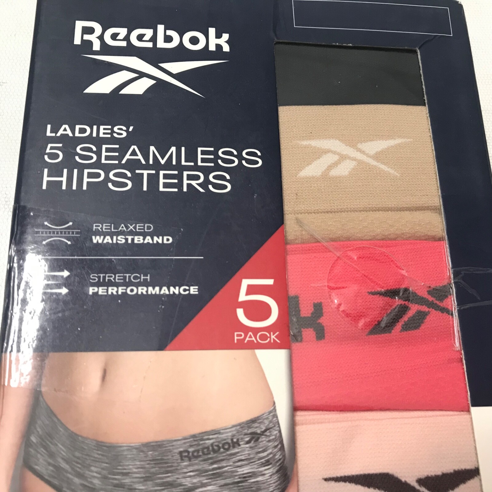 5 Pk Reebok Women's Size XL Hipsters Performance Underwear Seamless