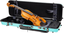 Poly Carbon Oblong Case Fits 4/4 Full-Size Violin, Includes Protective Blanket,