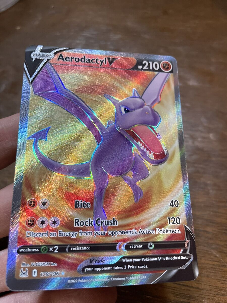  Pokemon - Aerodactyl V - 179/196 Lost Origin Full Art Card :  Toys & Games