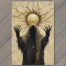 Art Print  Dark Sun Cult Surreal Floating Roots Apocalyptic Vision Monstrous Blo