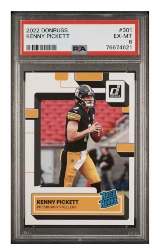 PSA 6 Kenny Pickett Rated Rookie Donruss No. 301 2022 Steelers