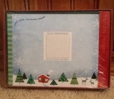 Photo Ready Christmas Cards Folksy Outdoor Scene 16 Count W/ Envelopes NIP