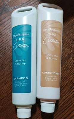 Eco Botanics White Tea & Honey Shampoo & Conditioner 12.8 oz Shower Hanger 