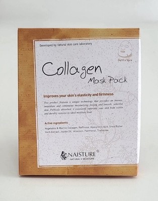 Naisture Premium Face Collagen Sheet Mask Pack 5 pcs. Korean Beauty