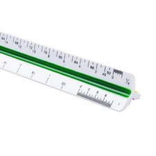 Mr. Pen Architectural Scale Ruler, 12" Plastic 12 inches, White and Green