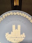 Wedgwood Blue Jasperware 1977 Christmas 8” Collector Plate Westminster Abbey — photo 3