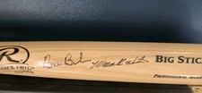 Bill Buckner Mookie Wilson Signed Rawlings Baseball Bat STEINER COA