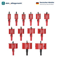 LochsäGe Set 19 PCS 18Mm-75Mm HSS Bimetall FüR Aluminium Holz PVC Kunststoff