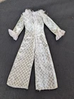 Vintage 1969 Shillman Barbie Doll Clone Silver Lame Jumpsuit Maddie Mod premiere