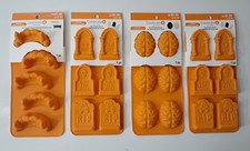 Halloween Molds Set of 4 Silicone Bakeware Brain Teeth Tombstone Celebrate It 
