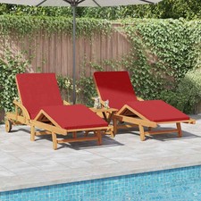Sun Lounger Garden Recliner Lounger Seat 1/2 pcs 200x67x84cm Solid Acacia wood