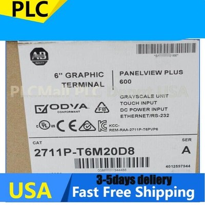 AB 2711P-T6M20D8 Ser A PanelView Plus 600 Factory Sealed 2711PT6M20D8 1PCS