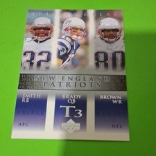 Upper Deck Honor Roll Triple Threat Smith Brady Brown New England Patriots