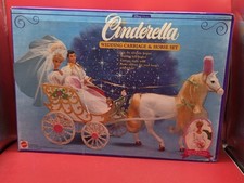1991 Mattel Disney Classics Cinderella Wedding Carriage  Horse Set 2422 NRFB