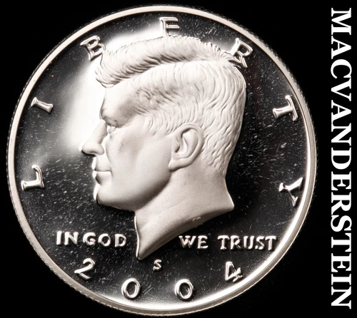 2004-S Silver Kennedy Half Dollar-Choice Gem Proof Lustrous No Reserve #i2711