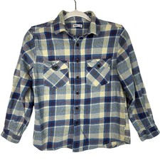 Katin Youth Vincent Flannel Blue Plaid Button Up Size M 100 Cotton 89 MSRP