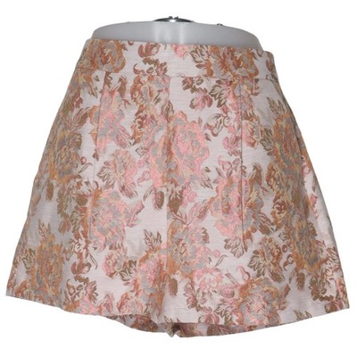 Zara Basic, Rock, Größe: L, Pink/Beige/Mehrfarbig, Baumwolle/Polyester #FP3
