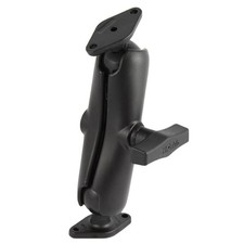 RAM Double Diamond Plate 1.5" Ball Mount with Medium Socket Arm RAM-102U