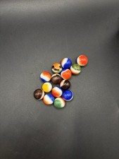 Vintage Akro Agate Marble Mixed Color Lot Of 14 Corkscrew Marbles Assorted