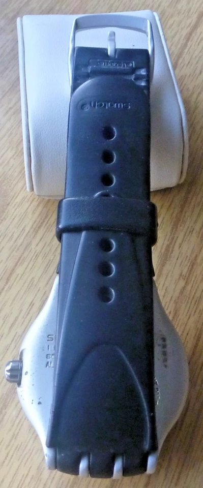 SWATCH 2001 ALUMINIUM SCUBA "SPORTS DIVER WATCH YDS4004AM WORKING N/BATT ERY - image 4 of 4