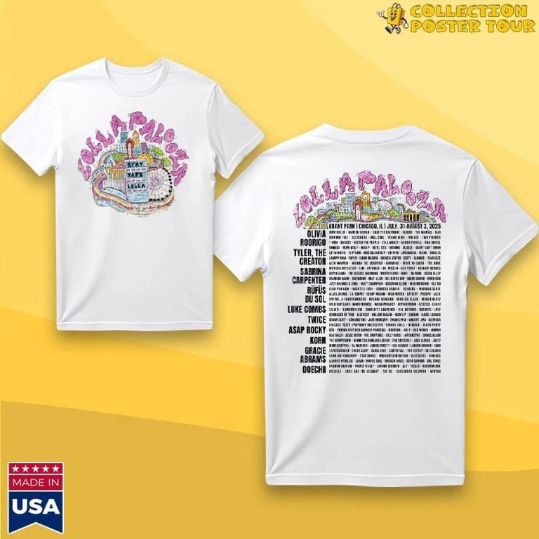 Lollapalooza 2025 Tシャツ　X Lサイズ 2025 Poster Lineup Tee – Lollapalooza