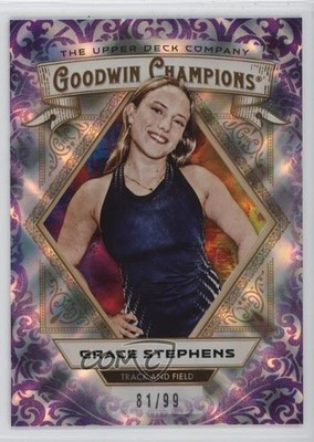 2025 Upper Deck Goodwin Champions Purple Diamond 81/99 Grace Stephens #77 08a0