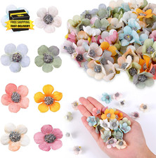 100Pcs Mini Faux Flower for Crafts, Small Artificial Silk Flower 20Mm Fake Flowe