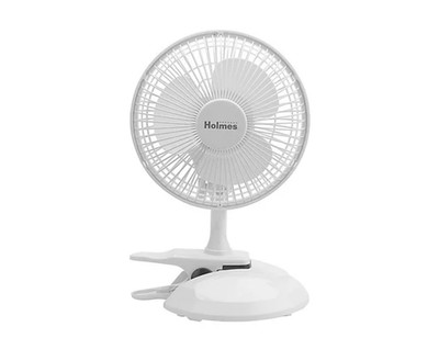 Holmes 6 Inch Clip/Table Personal Fan in White