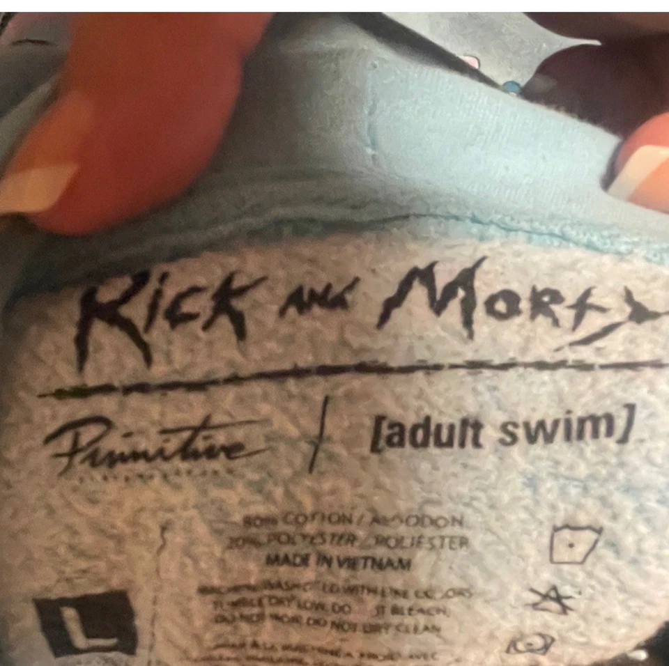 Примитивная толстовка с капюшоном для взрослых Swim, Rick And Morty Collaboration детская синяя L - Изображение 3 из 3
