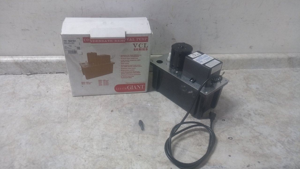 Little Giant 553101 1/50 HP 115VAC 1 Gal Tank Cap Condensate