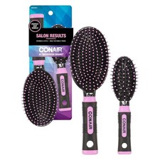 Conair Cushion Hairbrush Set Travel  Full Size Pink Black