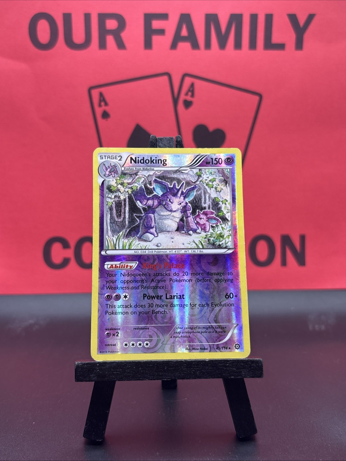 Nidoking 45/114 XY Steam Siege Pokemon TCG Reverse Holo Rare 2016 LP