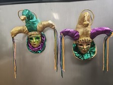 Mardi Gras jester face magnet or ornament, Mardi Gras decorations, ornament