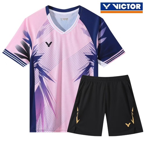 Summer Men's Table Tennis Badminton T-shirt and Shorts Suit Sports Set 25-08294 - Afbeelding 3 van 8