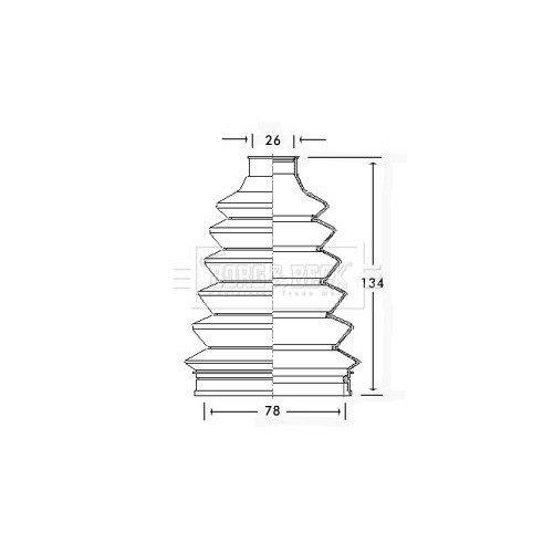 BORG & BECK Bellow Kit, drive shaft BCB2337