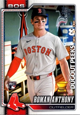 2026 Topps Series 1 Roman Anthony RC  Dugout Peeks  SSP Image Variation Boston