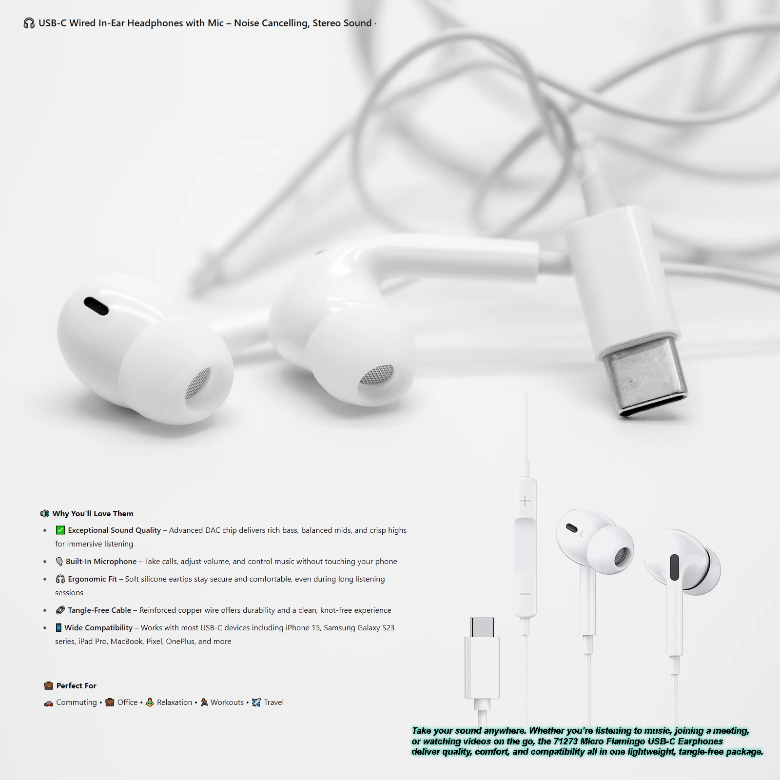 FIFO USB-C Wired Earphones