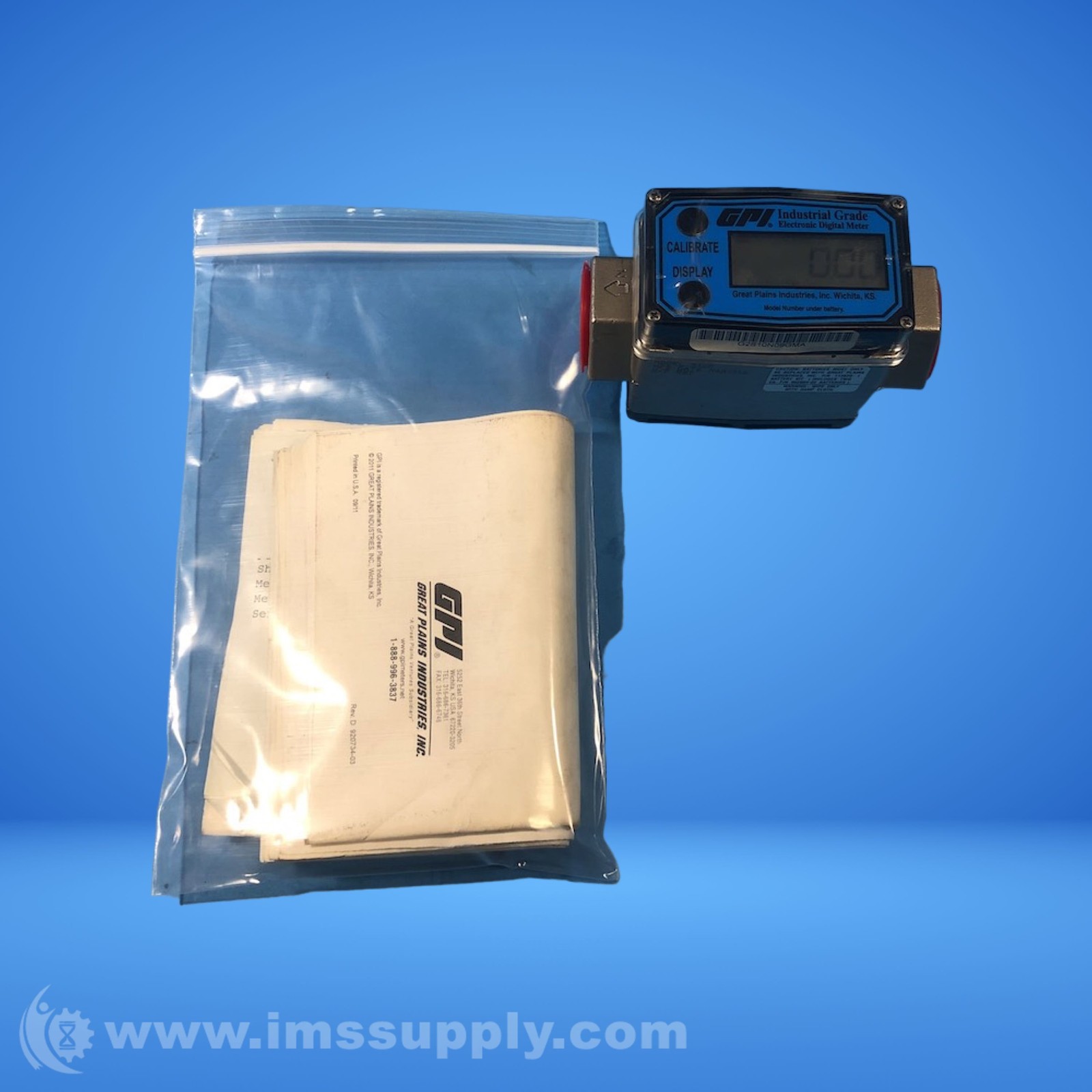 Great Plains Industries G2S10N09GMA Electronic Flowmeter FNIP