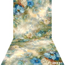 10'x20'CP Fine Purple Flowers Scenic Microfiber Fabric background backdrop SD351