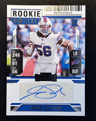 2024 Panini Contenders - Javon Solomon Rookie Ticket Auto #211 Buffalo Bills 
