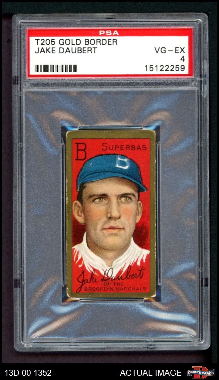 1911 T205 Jake Daubert Dodgers PSA 4 - VG/EX